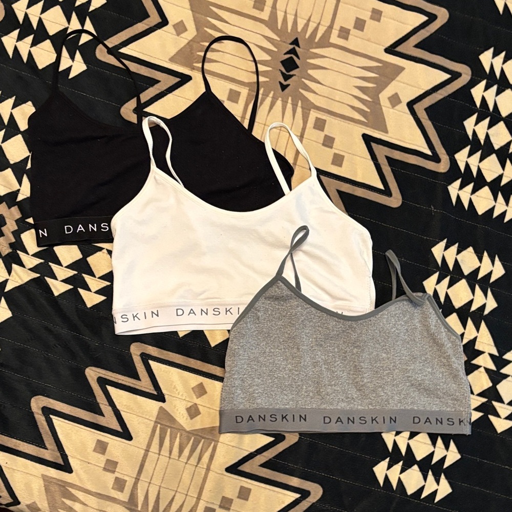 Danskin Camisole Tops - Black, White, and Gray